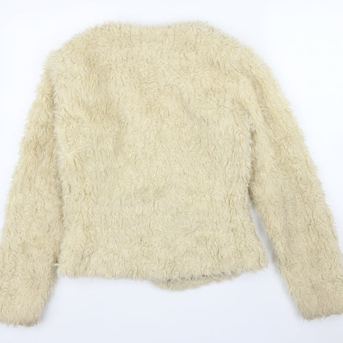 New Look Girls Ivory   Overcoat Coatigan Size 14 Years