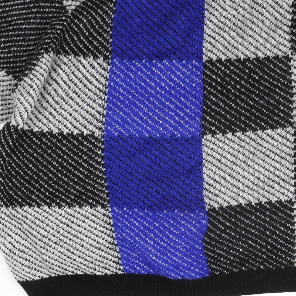 F&F Womens Blue Check  Pullover Jumper Size 16