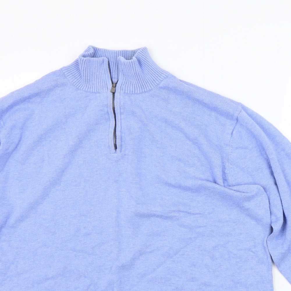 Cotton Traders Mens Blue   Pullover Jumper Size L