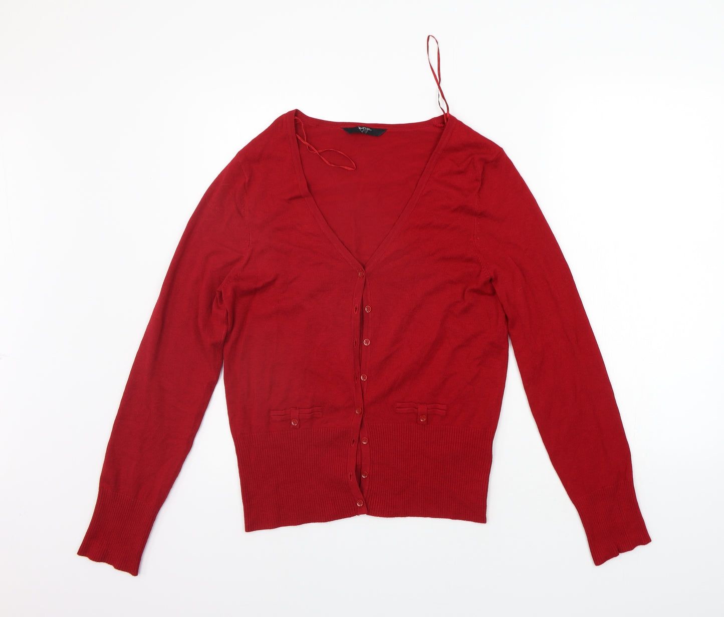 BHS Womens Red   Cardigan Jumper Size 12