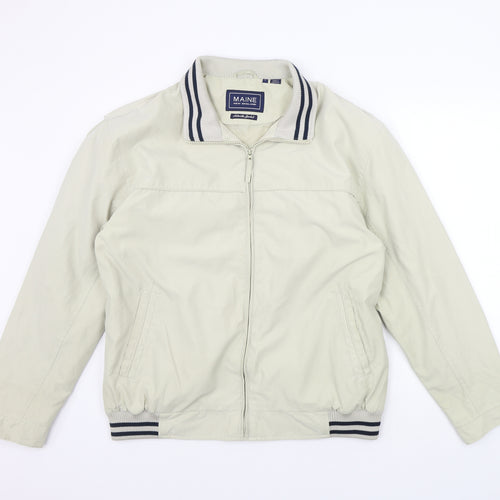 Maine Womens Beige   Jacket Coat Size L  - wash