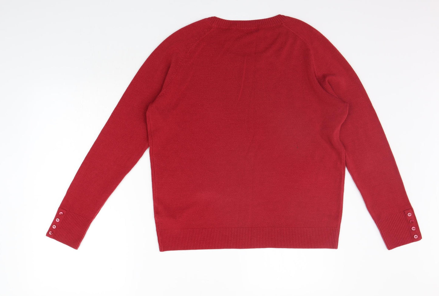 Marks and Spencer Womens Red   Pullover Jumper Size 16