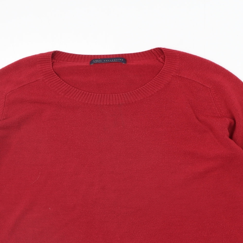 Marks and Spencer Womens Red   Pullover Jumper Size 16