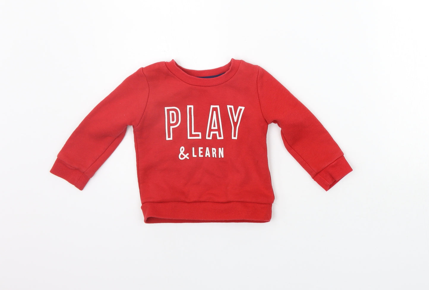 Primark Boys Red   Pullover Jumper Size 9-12 Months