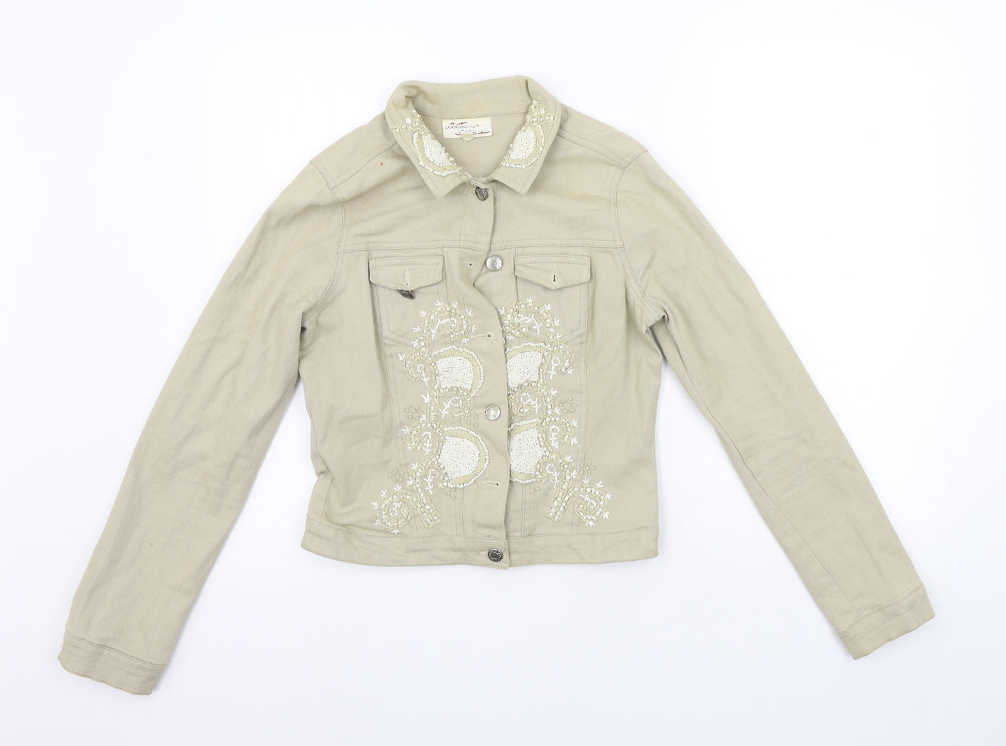 Antica Sartoria Womens Beige   Jacket Coat Size S