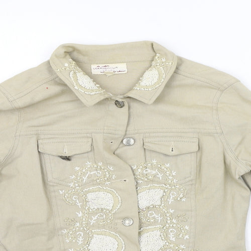 Antica Sartoria Womens Beige   Jacket Coat Size S