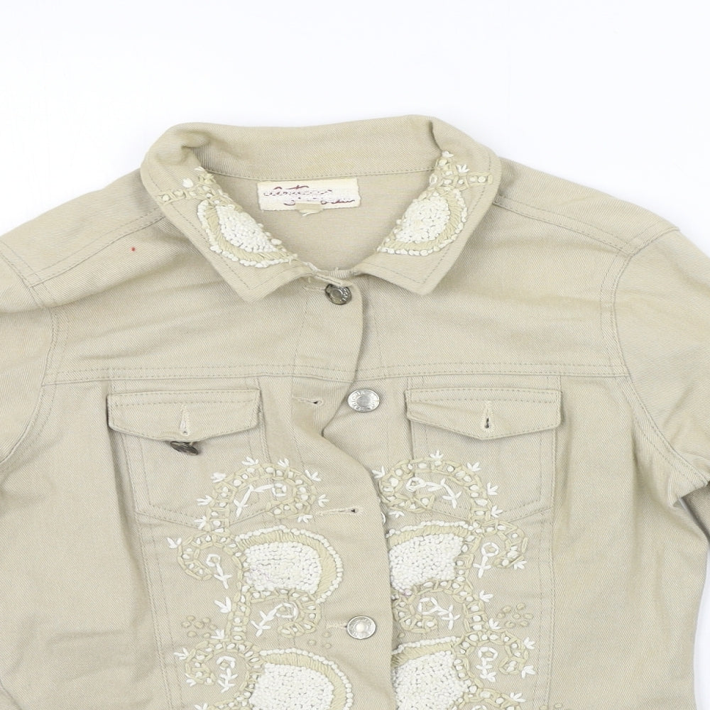 Antica Sartoria Womens Beige   Jacket Coat Size S