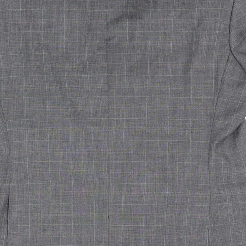 VOEUT Mens Grey Check  Jacket Suit Jacket Size S