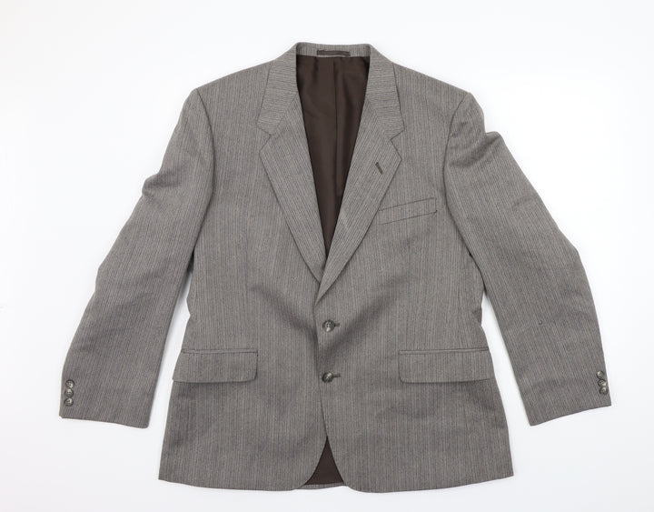 CANDA Mens Grey Jacket Suit Jacket Size S