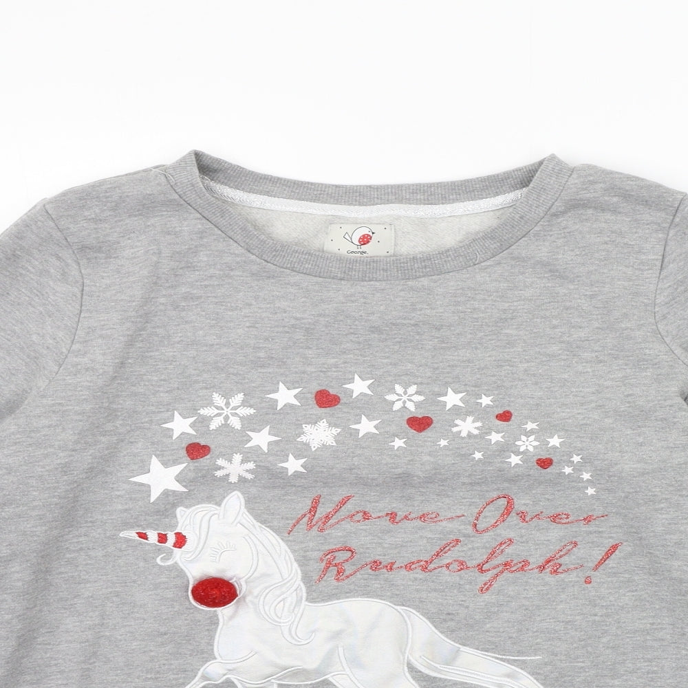 George Womens Grey   Pullover Jumper Size L  - Christams