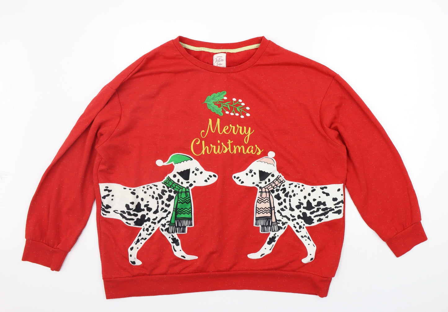 George Womens Red   Pullover Jumper Size XL  - dogs