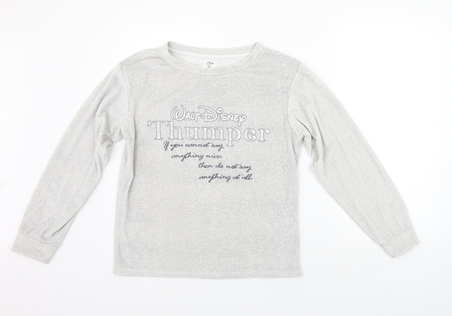 Primark Womens Grey Solid  Top Pyjama Top Size XS  - DISNEY