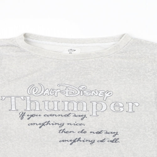 Primark Womens Grey Solid  Top Pyjama Top Size XS  - DISNEY