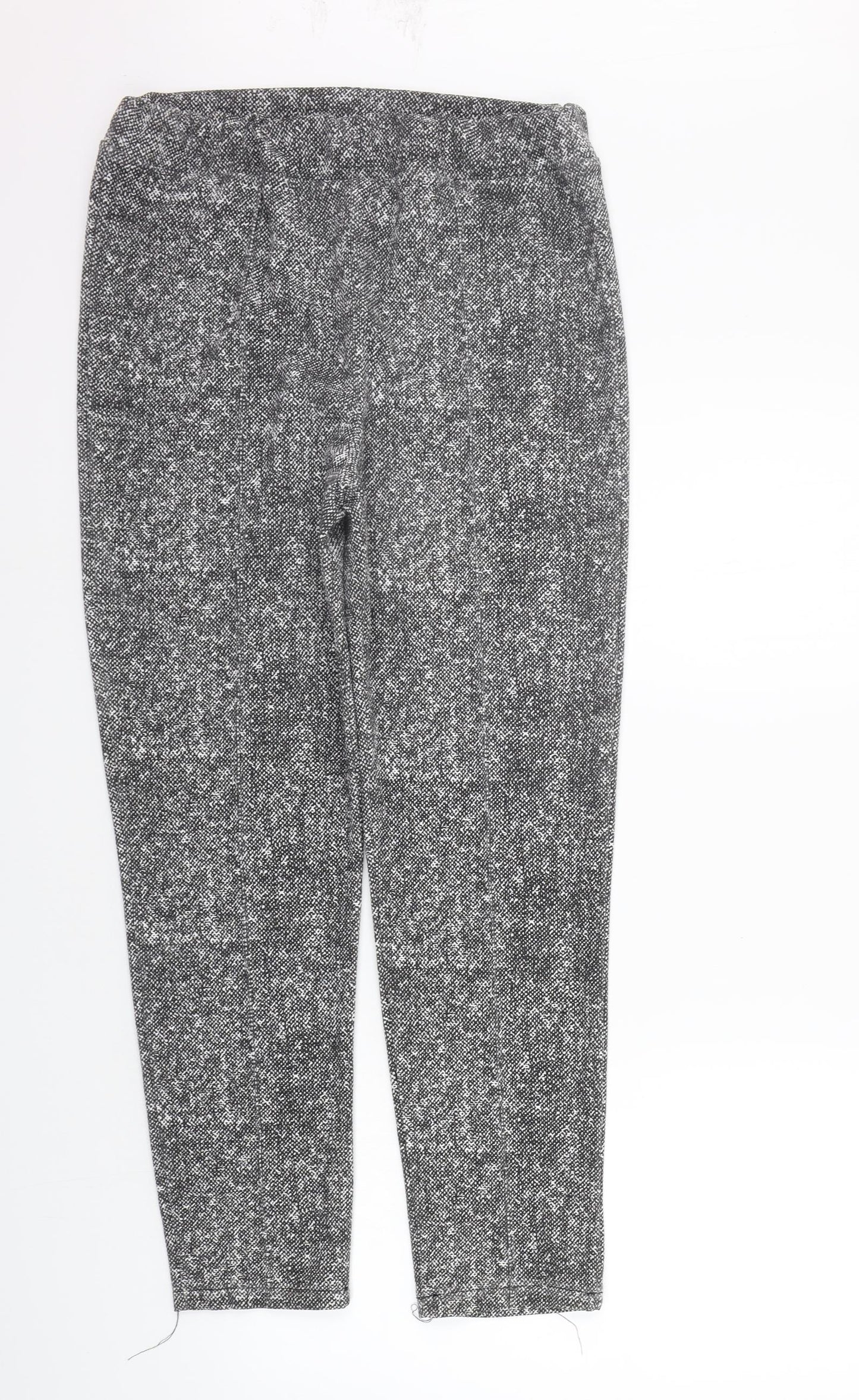 Preworn Womens Grey Geometric  Trousers  Size XL L26 in - Elastic Waist Band