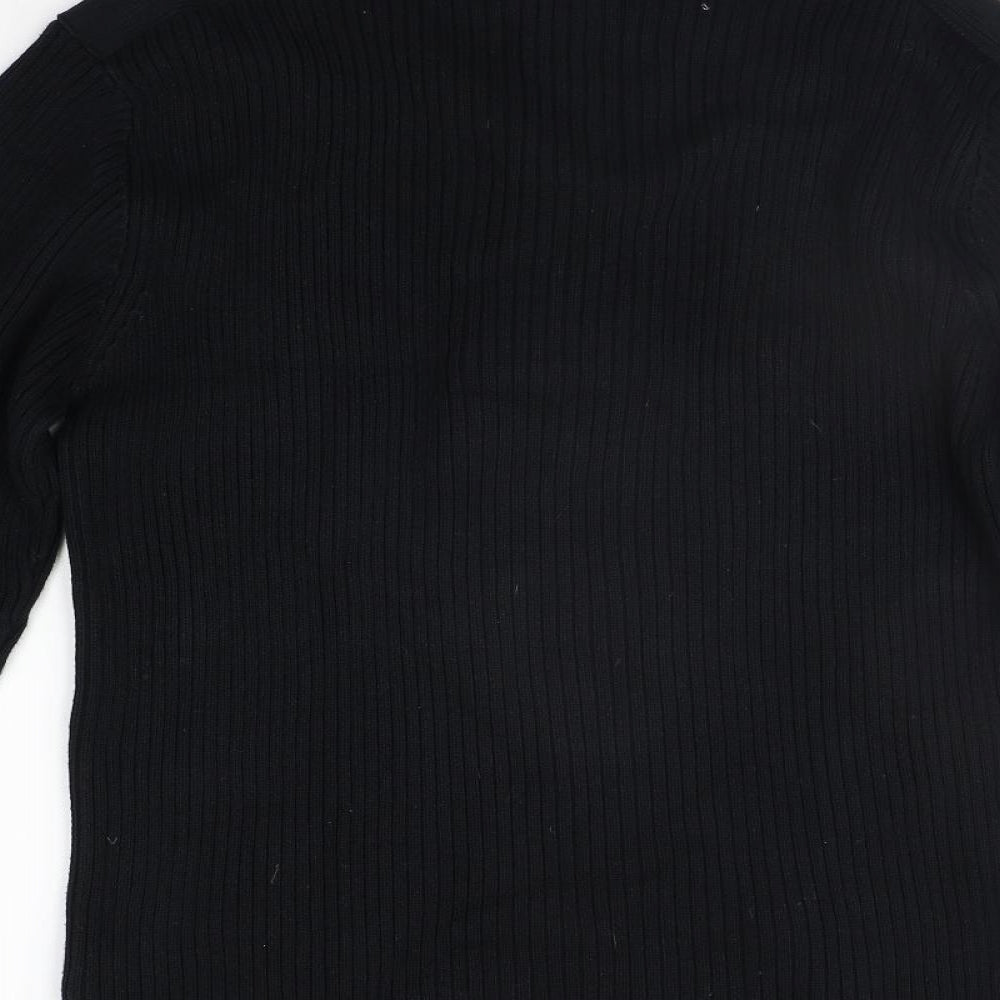 le breue Mens Black   Pullover Jumper Size S