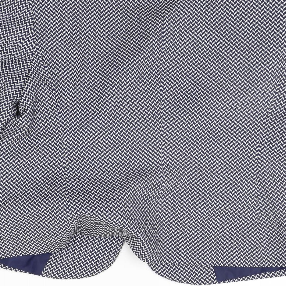 Marks and Spencer Womens Grey Geometric  Jacket Blazer Size 18