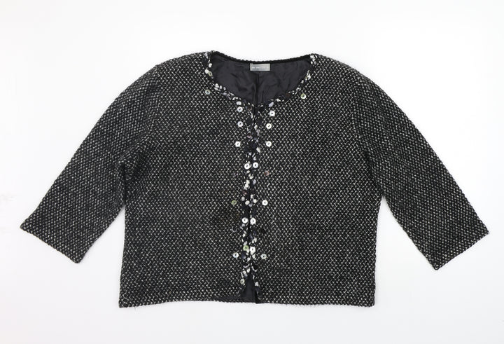 Per Una Womens Black   Jacket Coat Size XL