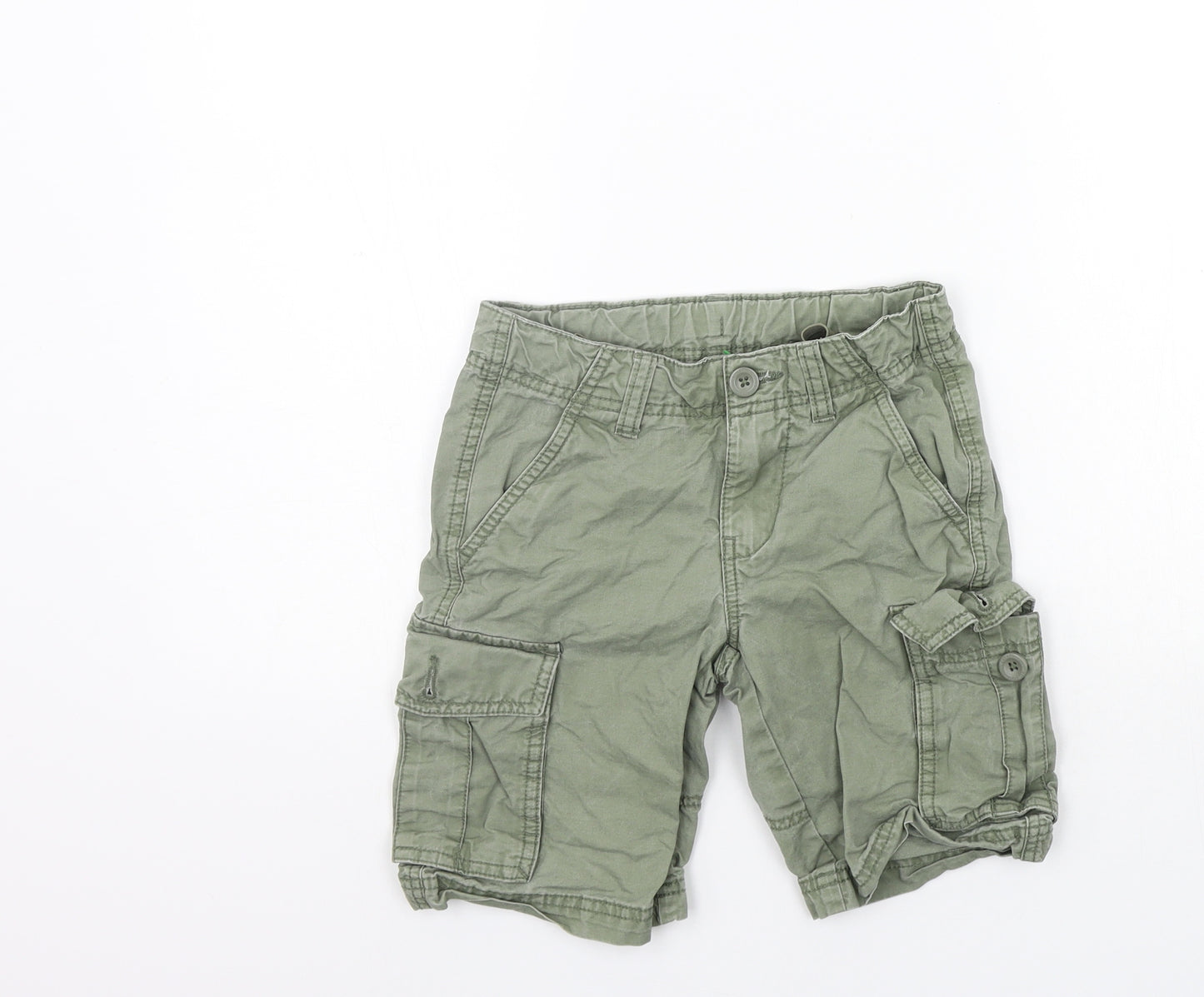 United Colours of Benetton Boys Green   Chino Shorts Size 6-7 Years
