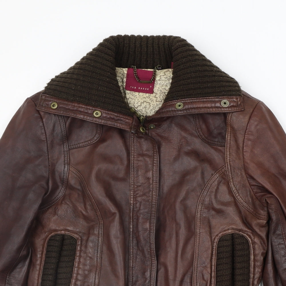 Ted Baker Womens Brown   Jacket Coat Size M