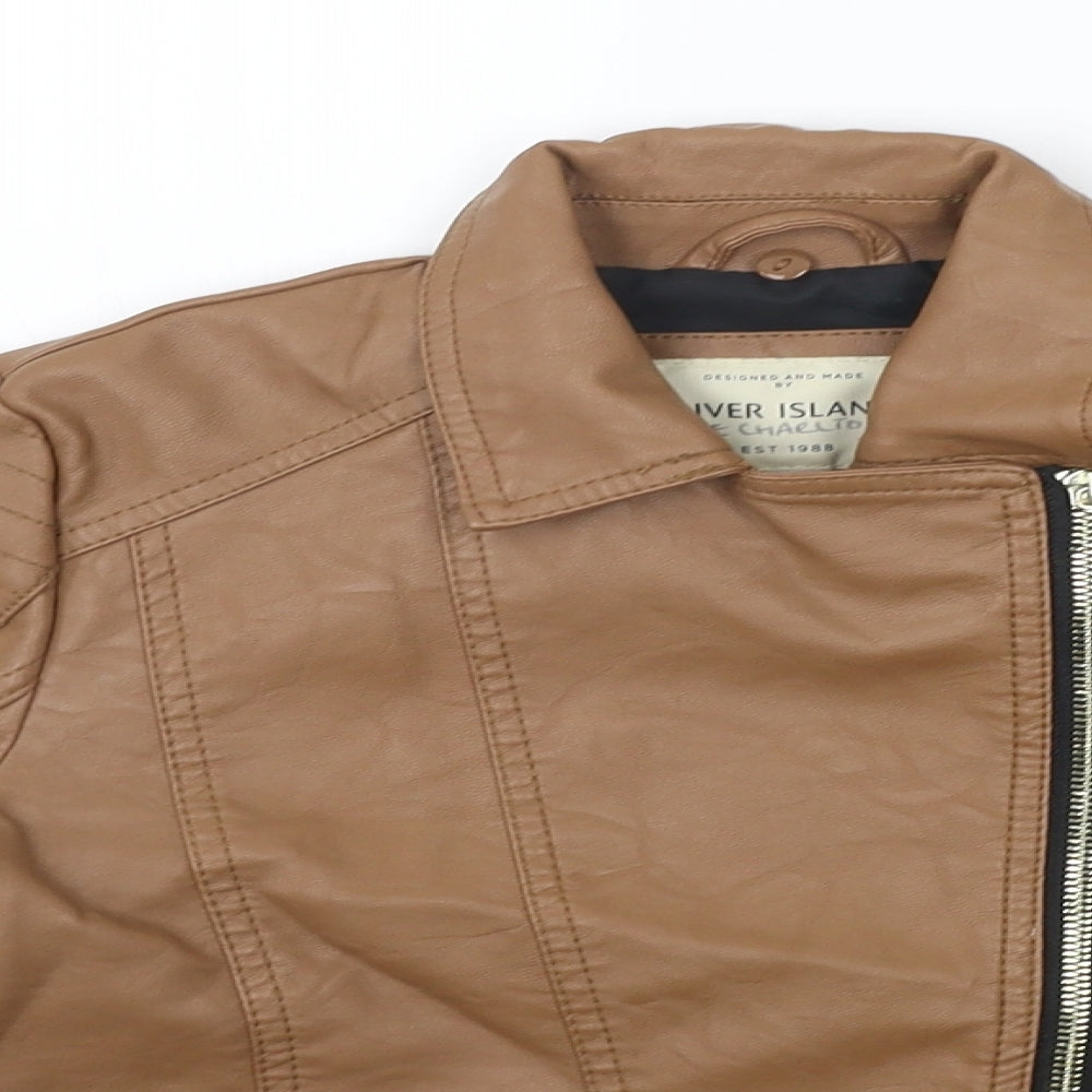 River Isand Girls Brown   Jacket Coat Size 8 Years