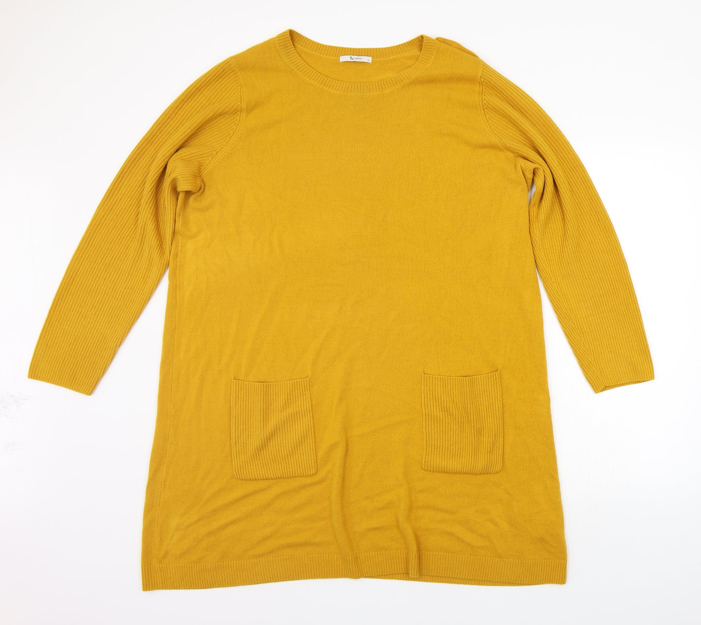 TU Womens Yellow   Jumper Dress  Size 22