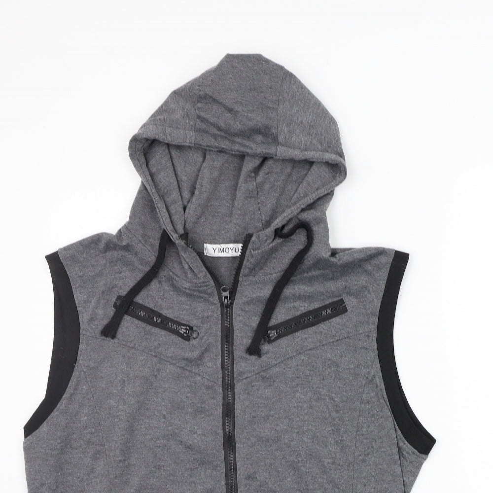 yimoyu Womens Grey   Gilet Coat Size XL
