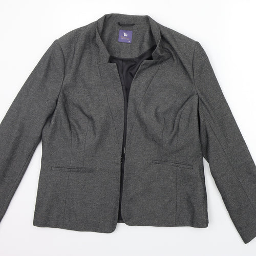 TU Womens Grey   Jacket Suit Jacket Size 16