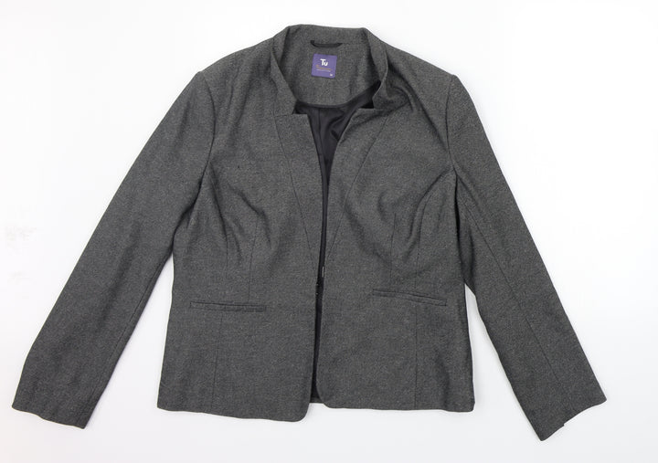 TU Womens Grey Jacket Suit Jacket Size 16