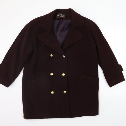 DAVID BARRY Womens Purple   Jacket Coat Size 12