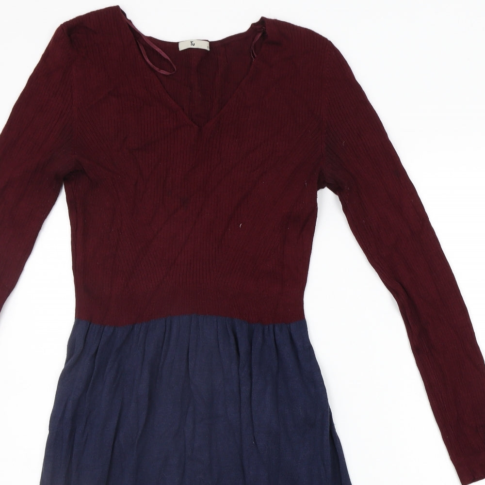 TU Womens Purple   Jumper Dress  Size 12