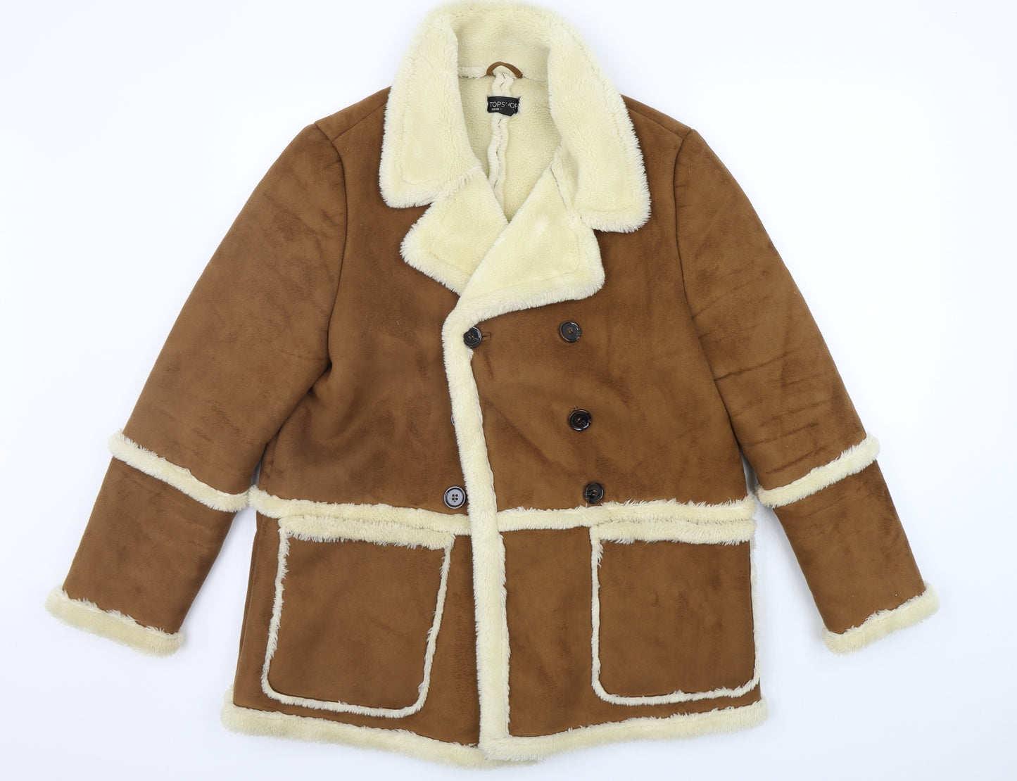 Topshop Womens Brown   Jacket Coat Size 16
