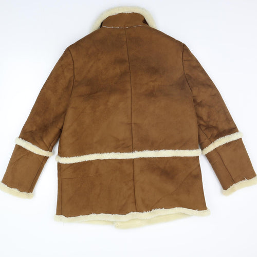 Topshop Womens Brown   Jacket Coat Size 16