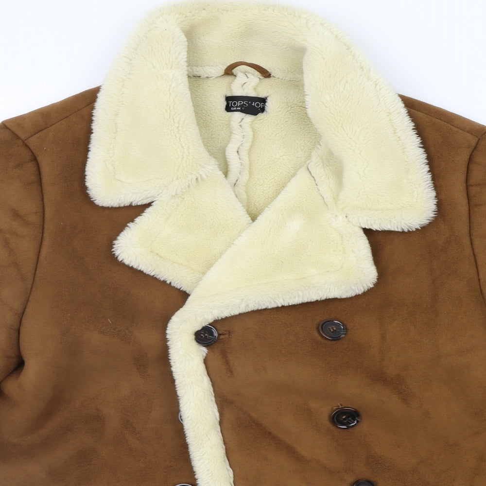 Topshop Womens Brown   Jacket Coat Size 16