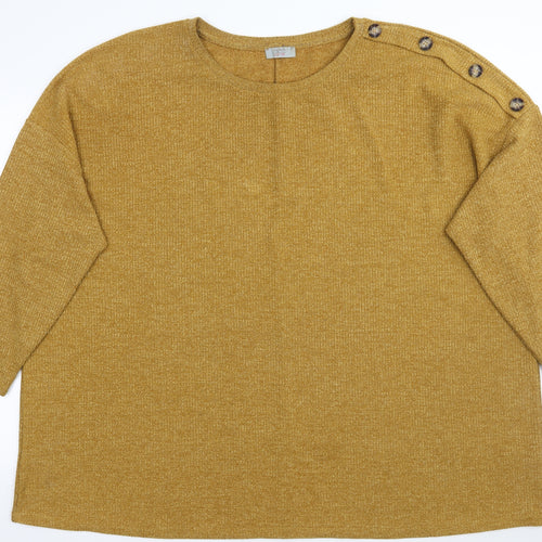 Papaya Womens Yellow   Pullover Jumper Size 20