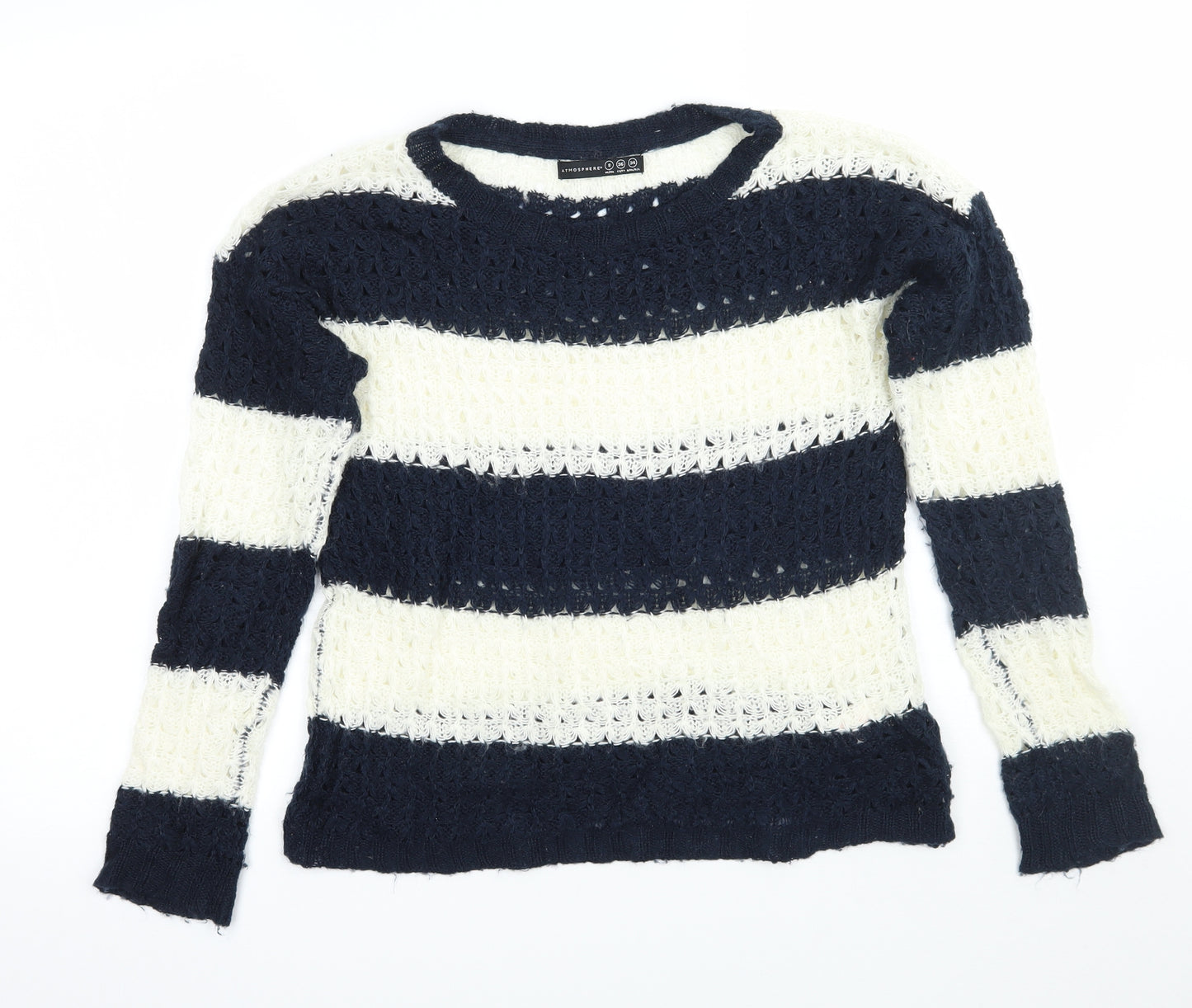 Primark Womens Blue Striped  Pullover Jumper Size 8