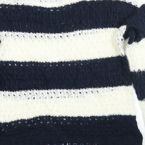 Primark Womens Blue Striped  Pullover Jumper Size 8