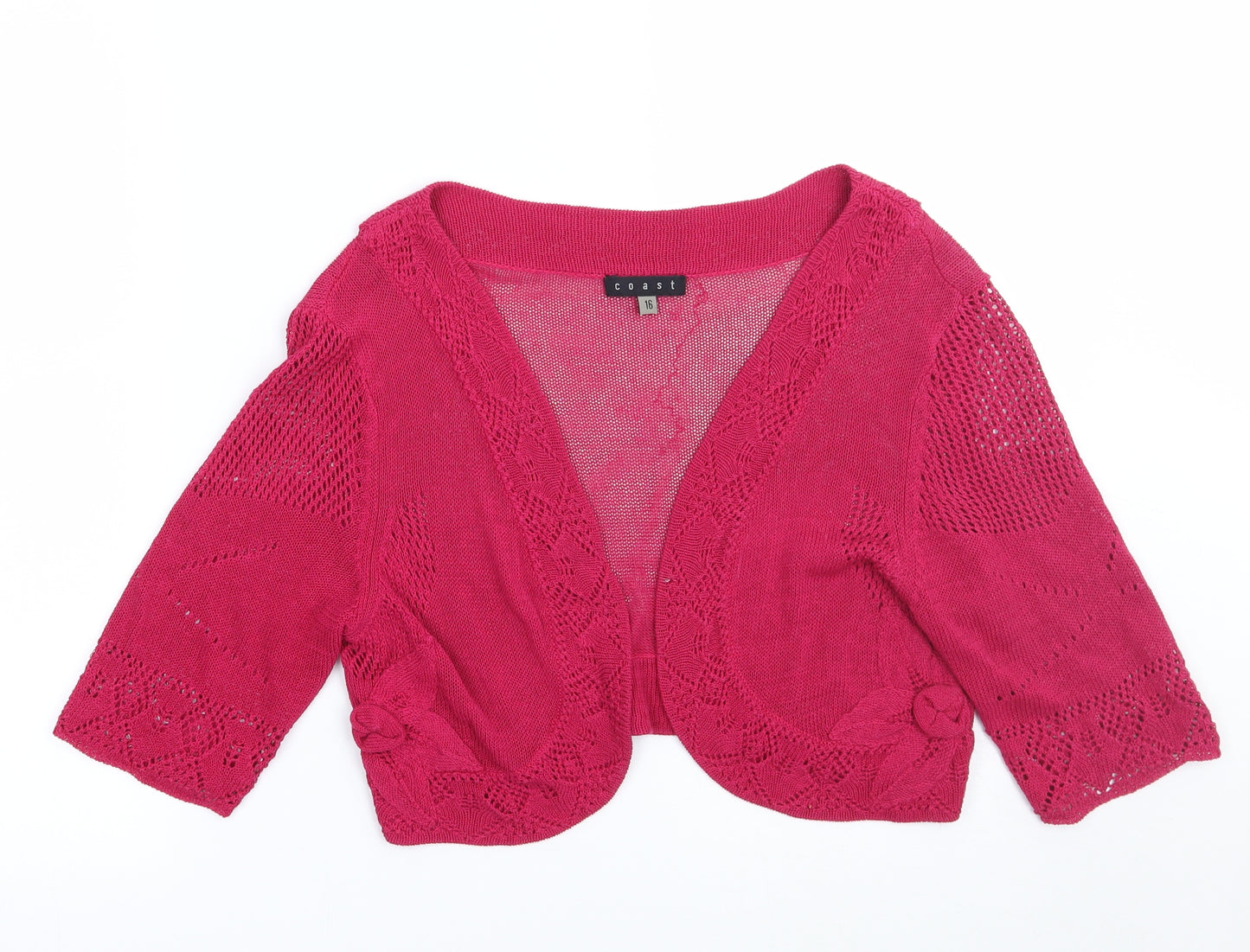 Coast Womens Pink   Cardigan Jumper Size 16