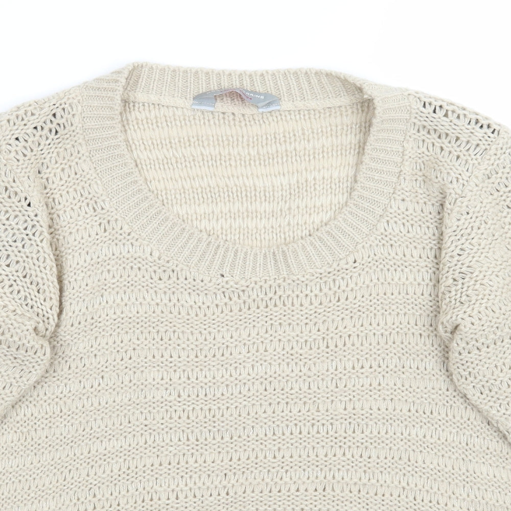 Dorothy Perkins Womens Beige   Pullover Jumper Size L
