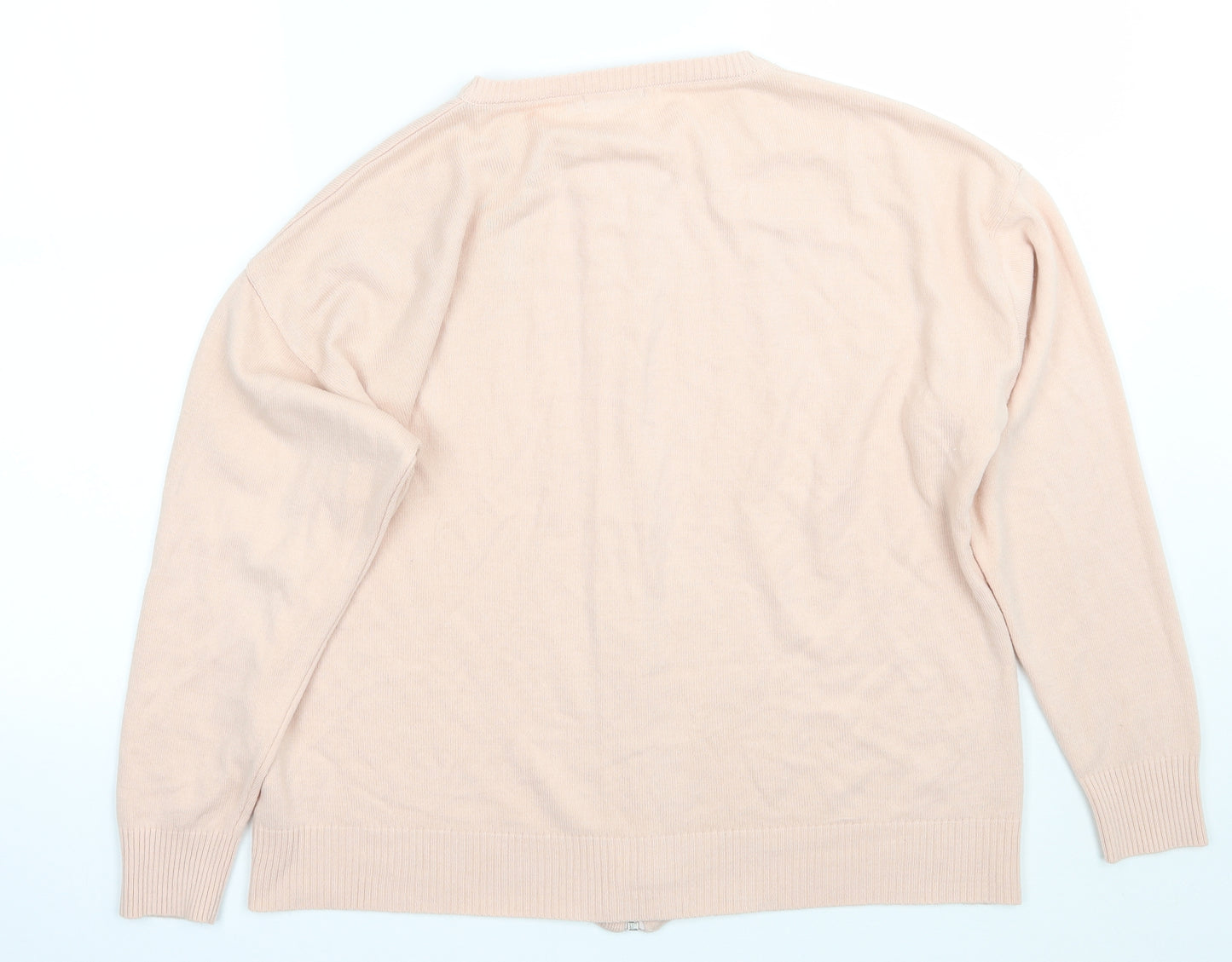 Boohoo Womens Pink   Full Zip Jumper Size S
