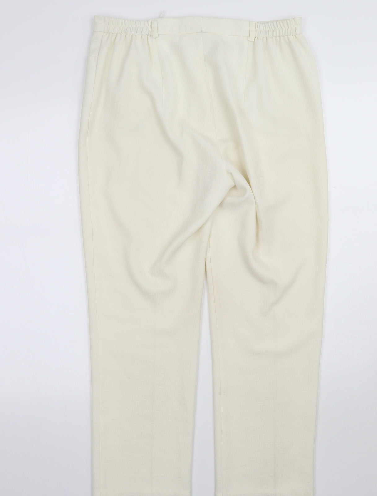 Preworn Womens White   Trousers  Size 14 L28 in