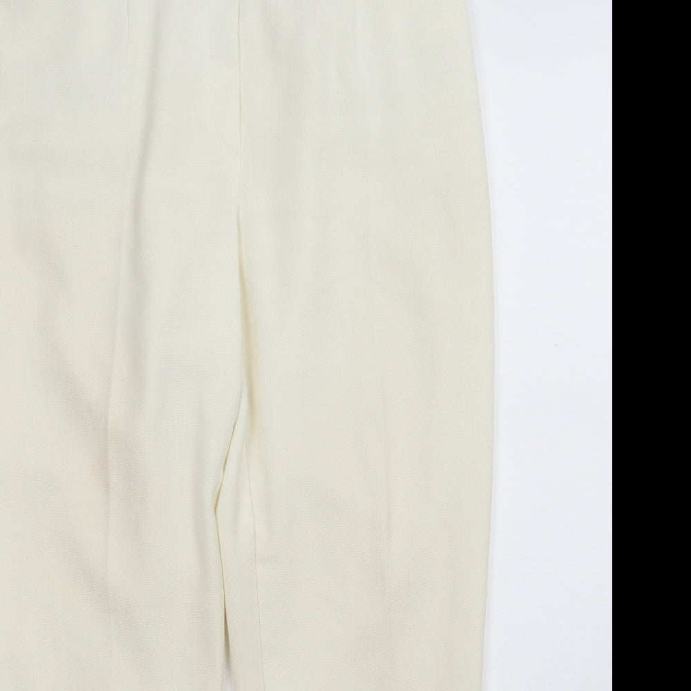 Preworn Womens White   Trousers  Size 14 L28 in