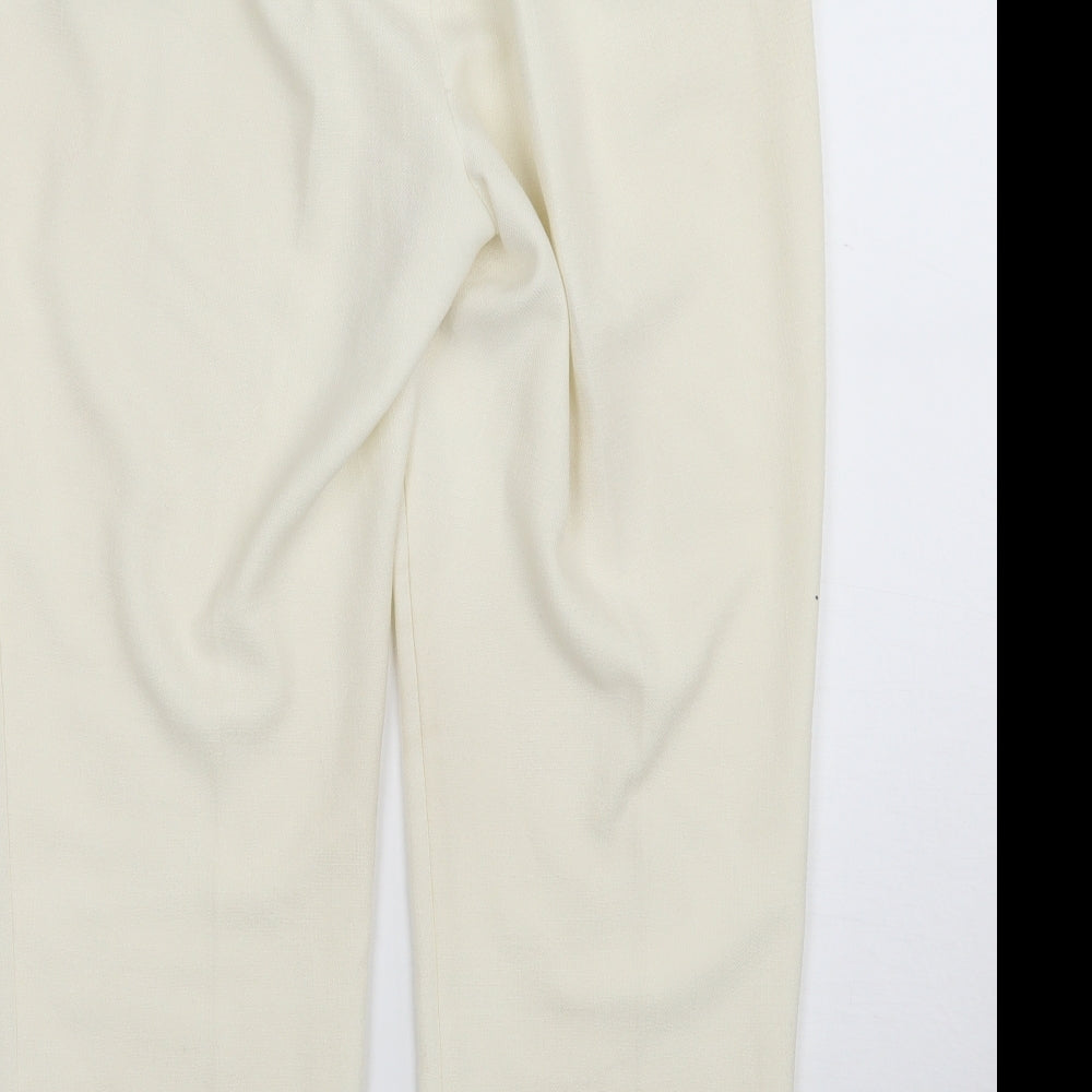 Preworn Womens White   Trousers  Size 14 L28 in