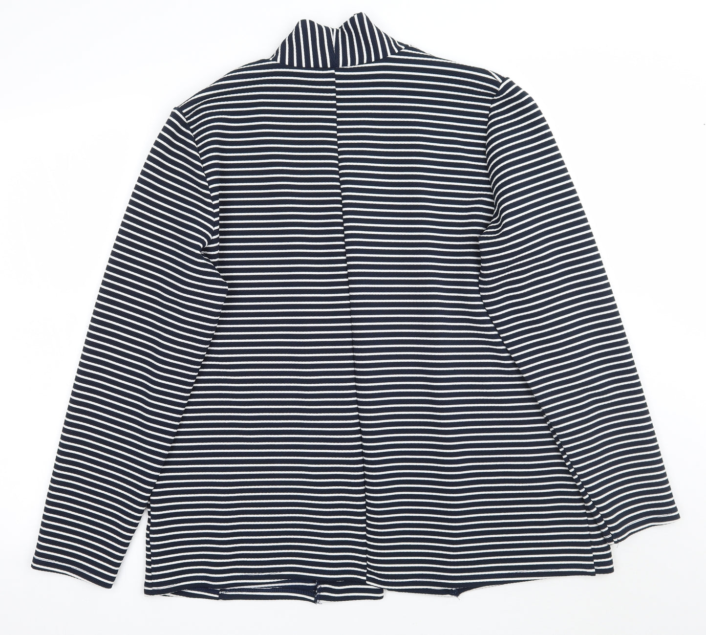 Papaya Womens Blue Striped  Jacket Blazer Size 16