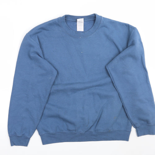 Gildan Mens Blue   Pullover Jumper Size M