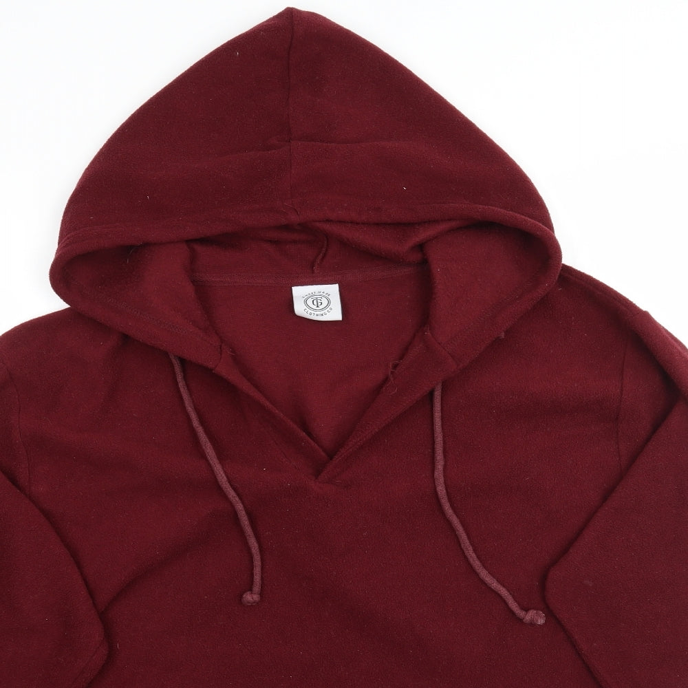 finest made clothing  Mens Red   Pullover Hoodie Size L