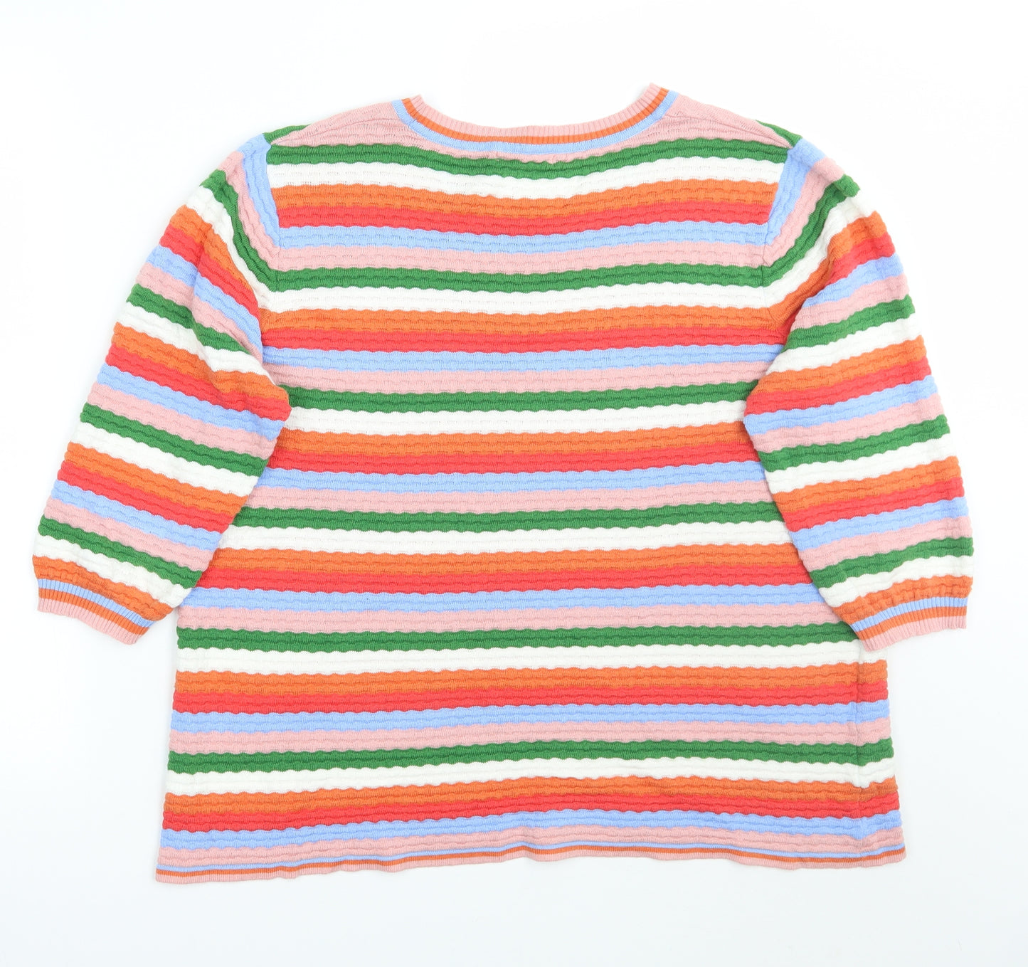 TU Womens Pink Striped  Pullover Jumper Size 10