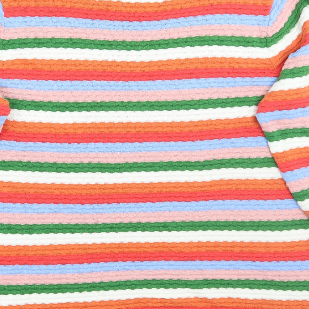 TU Womens Pink Striped  Pullover Jumper Size 10