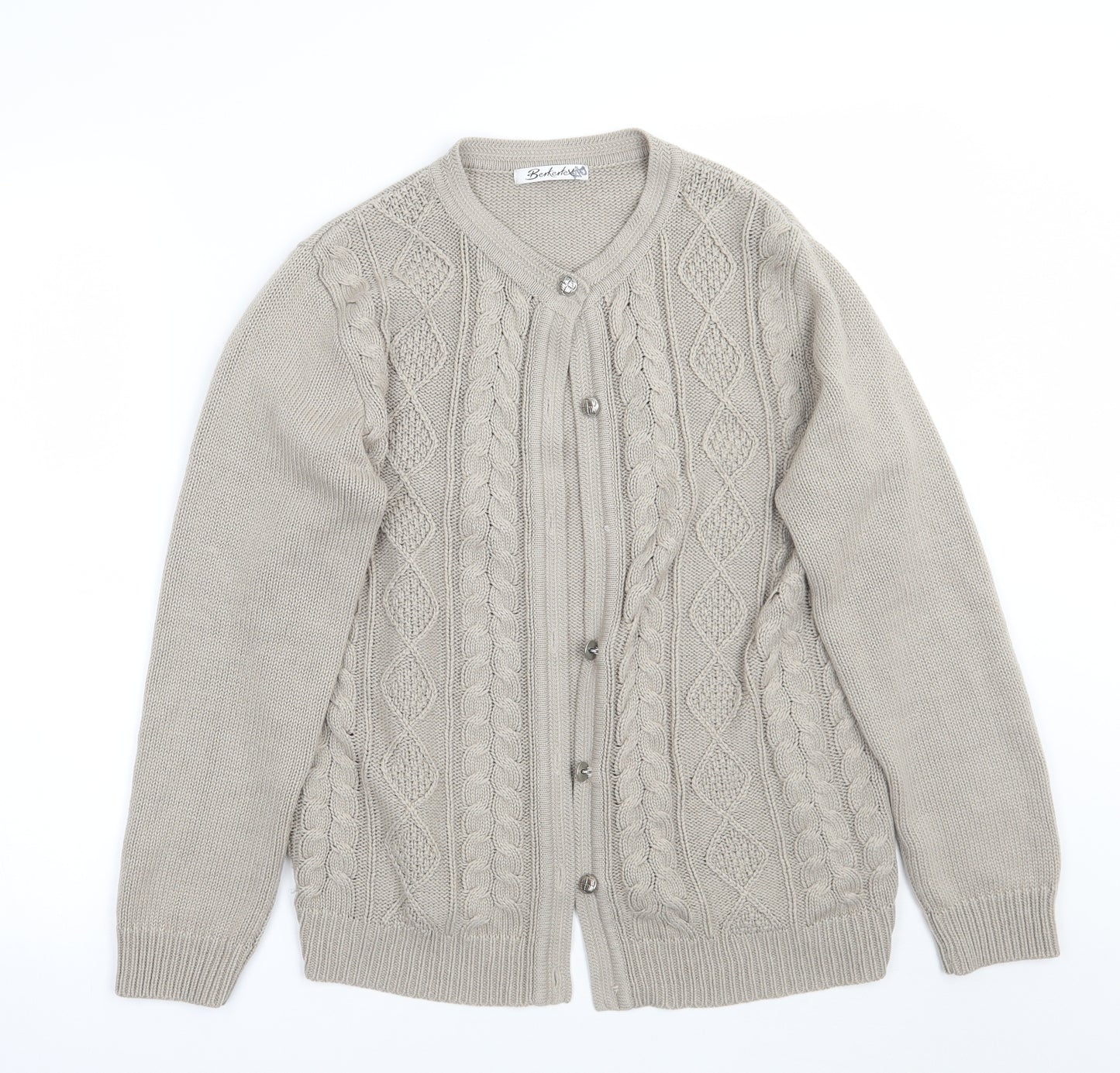 Berkertex Womens Beige   Cardigan Jumper Size 10