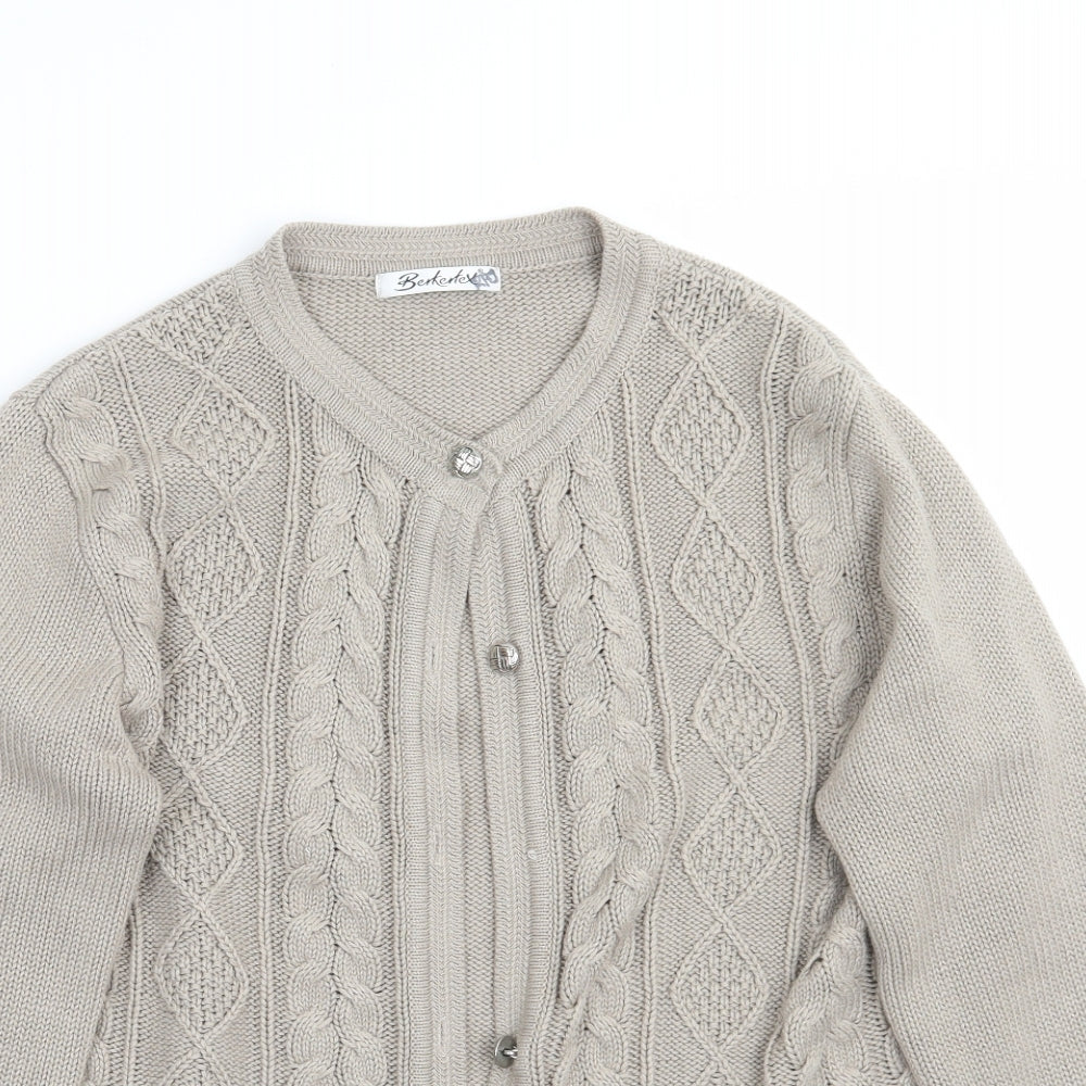 Berkertex Womens Beige   Cardigan Jumper Size 10