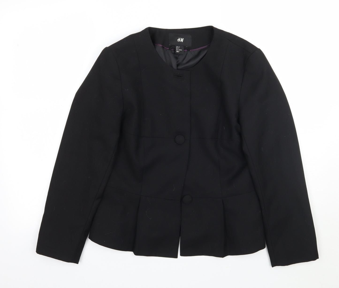 H&M Womens Black   Jacket Coat Size 8